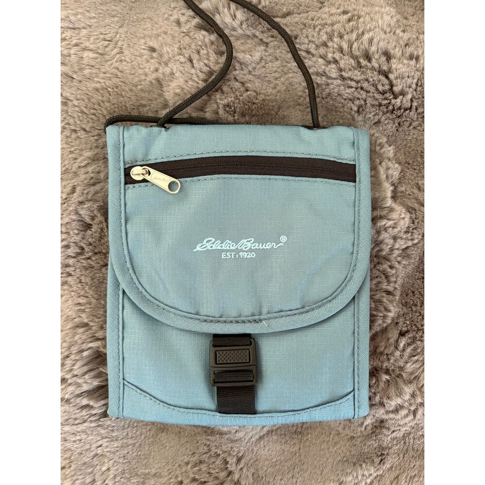 Eddie Bauer Light Blue Crossbody Bag Good Used Condition - Picture 2 of 4